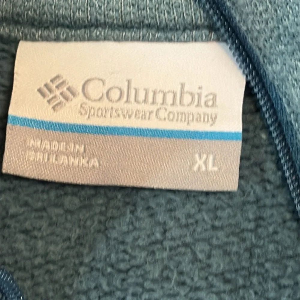 COLUMBIA XL Great Hart Mountain Half Zip pullover jacket/sweater, Heather blue